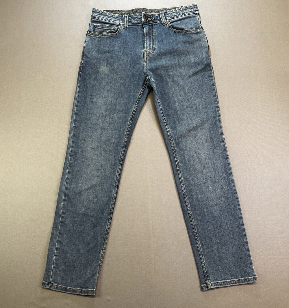 PrAna Men’s Slim Fit Jeans Blue Denim Size 30x30 Mid Rise Casual Comfort Wear